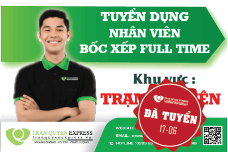 TUYỂN DỤNG NHÂN VIÊN TRỰC TRẠM - Khu vực làm việc: TRẠM HÀ TIÊN – Công ty Trần Quyên Express